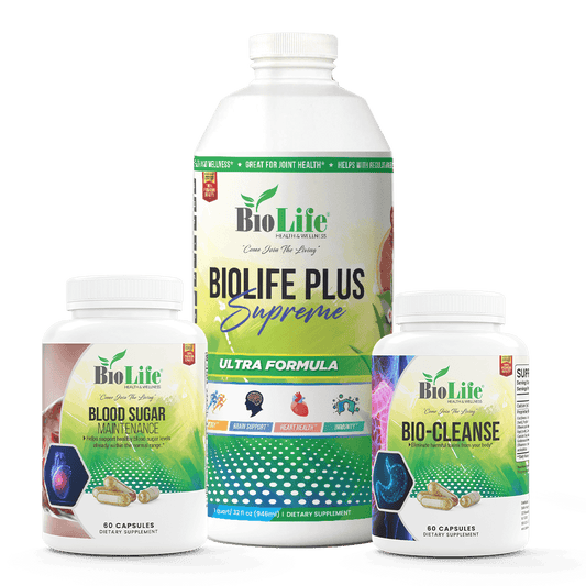 Diabetic Package: Biolife Plus Supreme, Blood Sugar Maintenance & Bio-Cleanse - Biolife