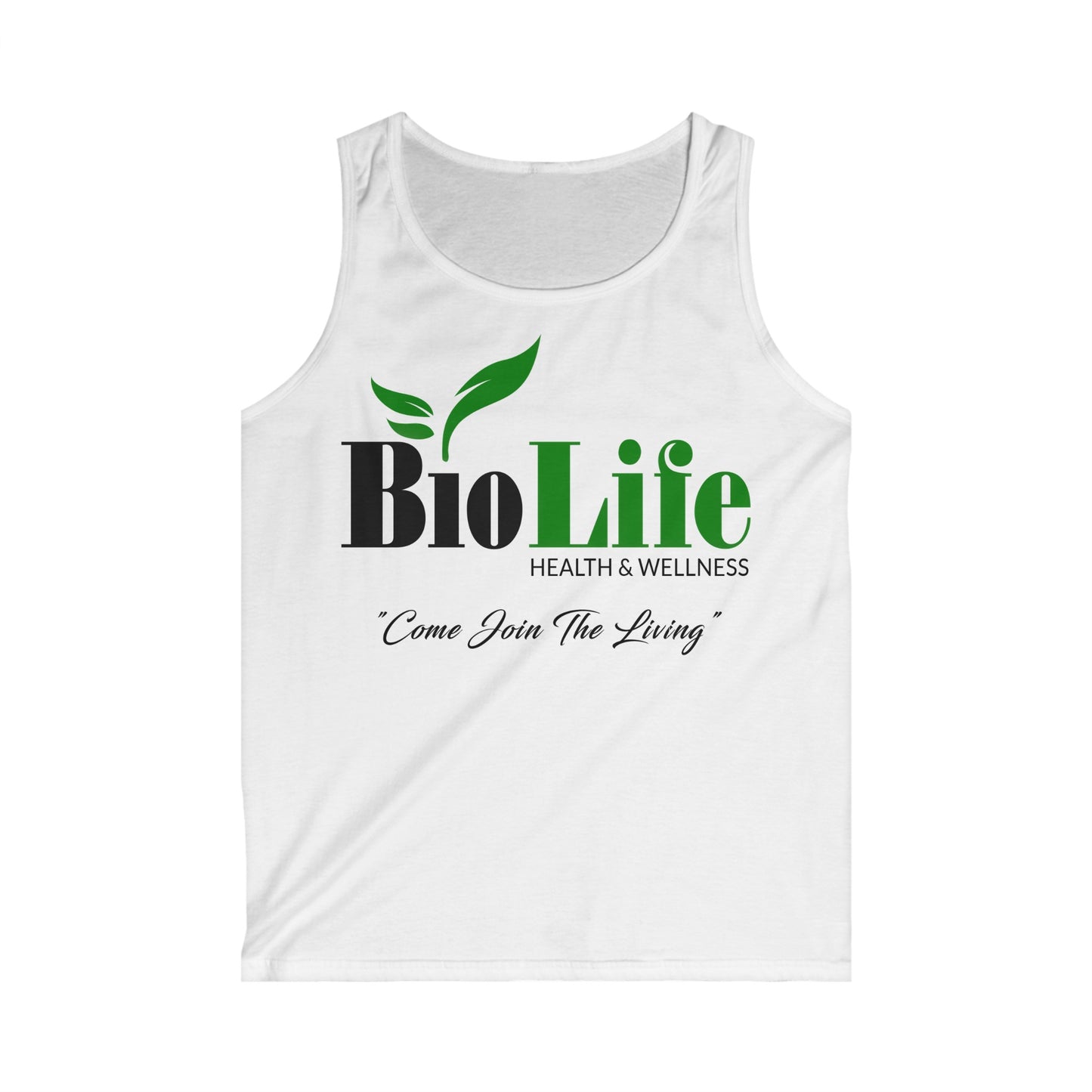 Men's BioLife Wellness Tank Top - "Come Join The Living" - Motivational Fitness Apparel