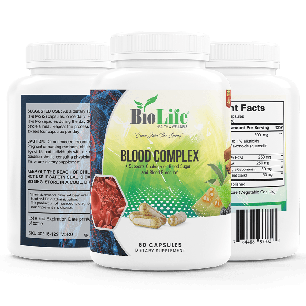 Blood Complex (Cholesterol - Blood sugar - Blood Pressure Support) - Biolife