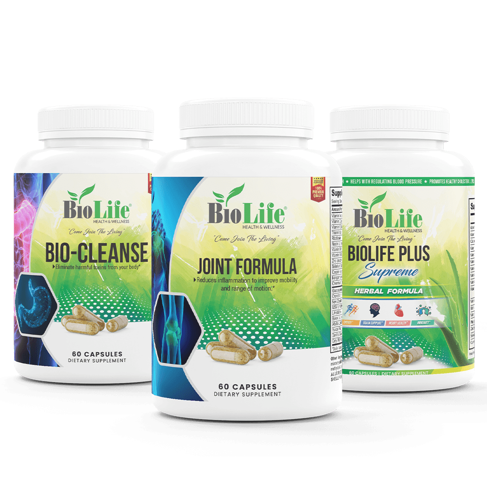 Joint Health Package: Biolife Plus Supreme Capsules, Joint Formula & Bio-Cleanse - Biolife