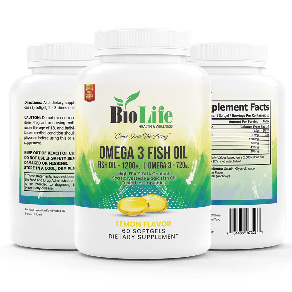 Omega-3 Fish Oil 1000mg - BiO-LiFE